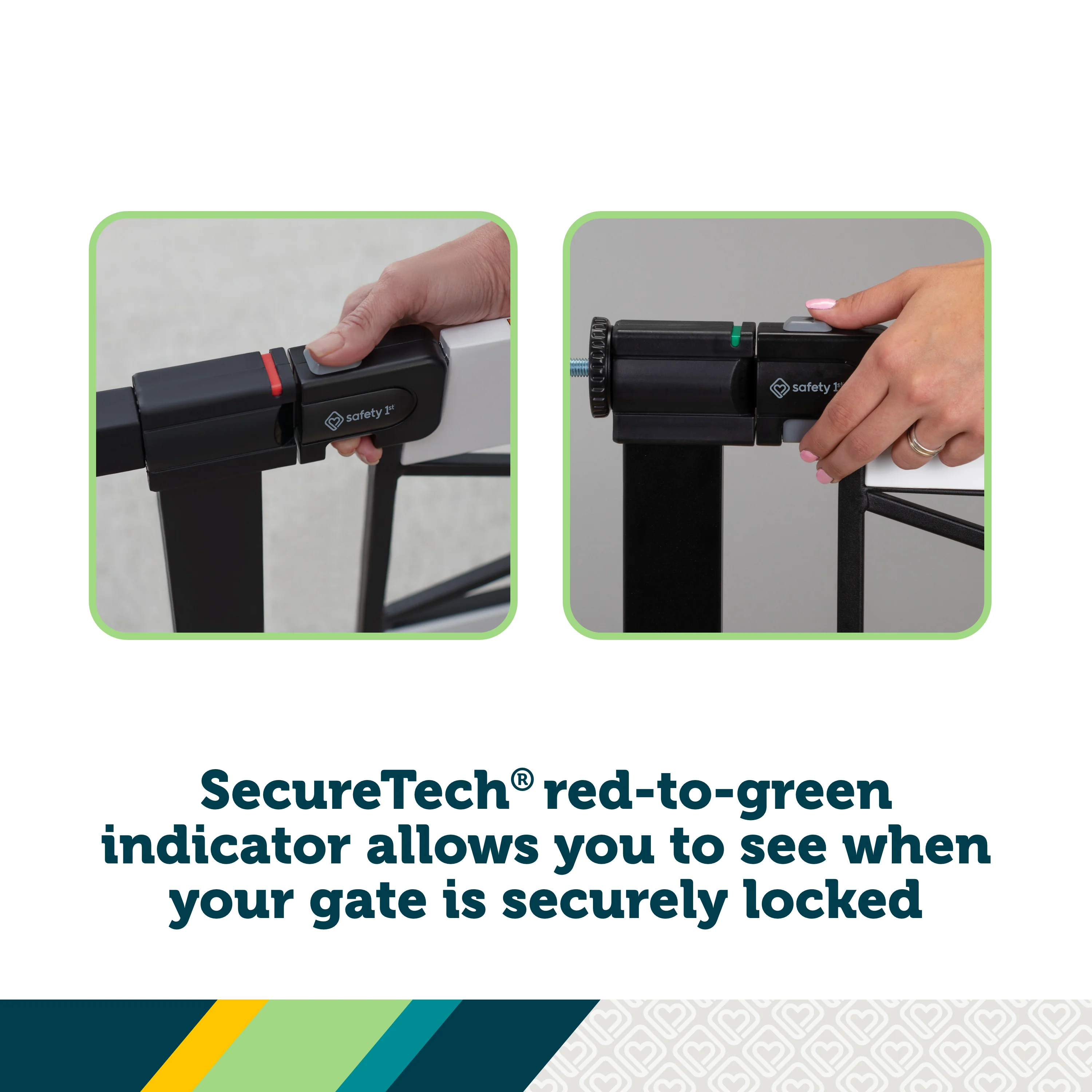 Easy Install Modern Farmhouse Baby Gate (White) - Image 4